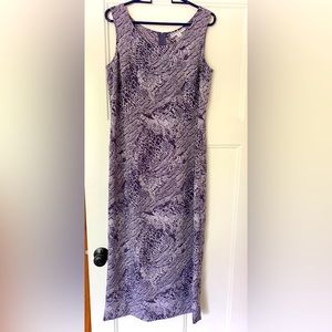 Dress barn tank maxi with blouse 2 pieces purple size 10